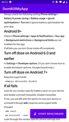 DontKillMyApp android App screenshot 2